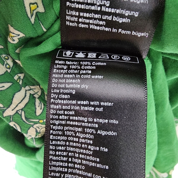 Ba&sh Aria Green Floral Midi Cutout Dress Size 3 US Large New With Tags - Picture 11 of 12